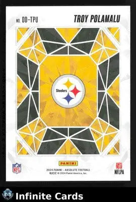 2024 Panini Absolute Football TROY POLAMALU #DD-TPU Draft Diamonds Steelers HOF - Football Card Single