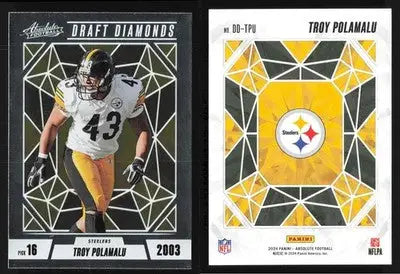 2024 Panini Absolute Football TROY POLAMALU #DD-TPU Draft Diamonds Steelers HOF - Football Card Single