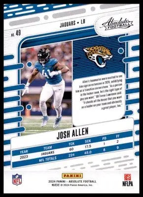 2024 Panini Absolute - Green Josh Hines-Allen 49 Jacksonville Jaguars