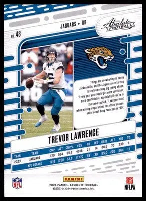 2024 Panini Absolute - Green Trevor Lawrence 48 Jacksonville Jaguars