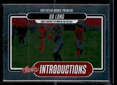 2024 Panini Absolute #I-MCY Malachi Corley Introductions - Football Card Single
