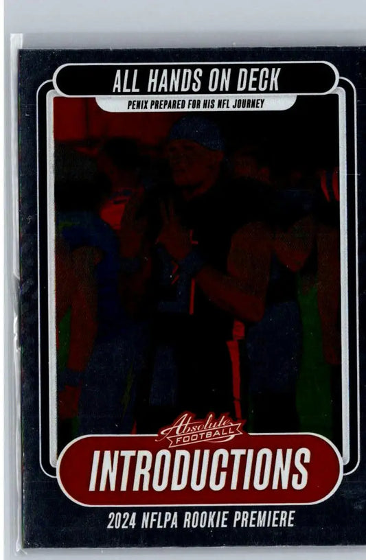 Football trading card featuring Michael Penix Jr. from 2024 Panini Absolute series