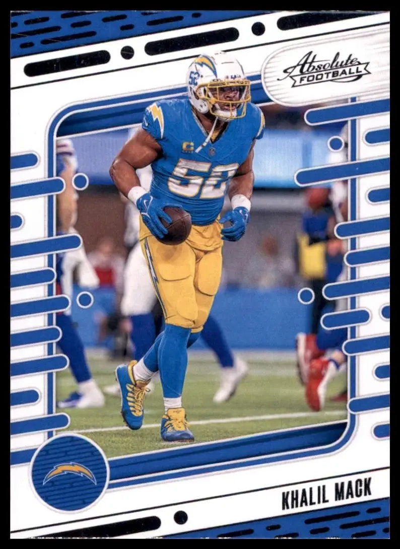 2024 Panini Absolute Khalil Mack #58 Los Angeles Chargers Football Card NFL - Football Card Single