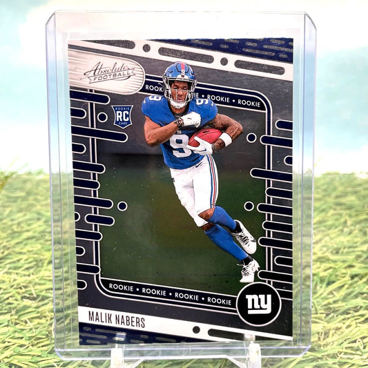 Malik Nabers rookie football card from 2024 Panini Absolute #106 RC collectible
