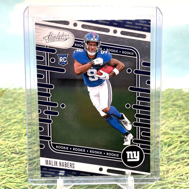 Malik Nabers rookie football card from 2024 Panini Absolute #106 RC collectible