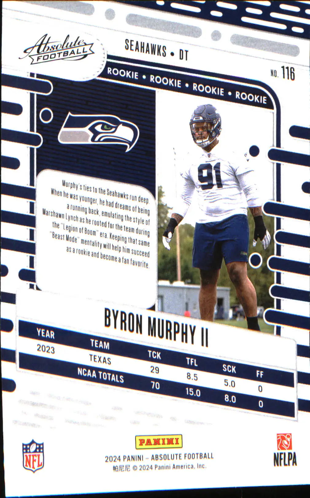 2024 Panini Absolute Retail #116 Byron Murphy II Rookie Rookie