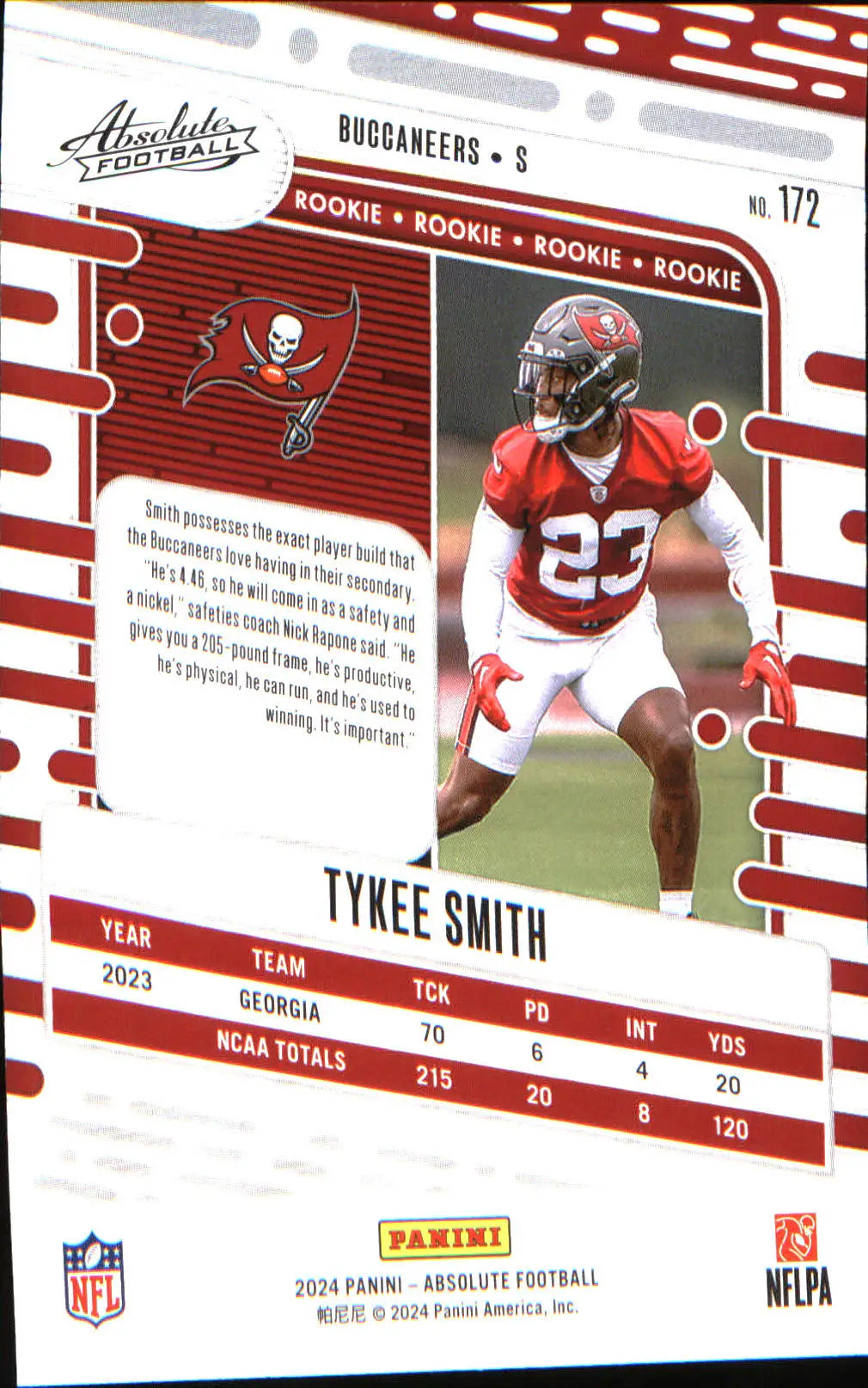 2024 Panini Absolute Retail #172 Tykee Smith Rookie Rookie