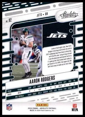 2024 Panini Absolute - Retail Aaron Rodgers 82 New York Jets - Football Card Single