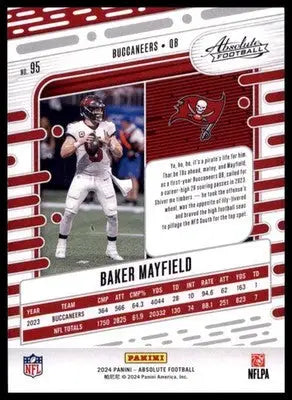 2024 Panini Absolute - Retail Baker Mayfield 95 Tampa Bay Buccaneers - Football Card Single