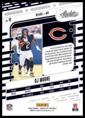 2024 Panini Absolute - Retail DJ Moore 16 Chicago Bears - Football Card Single