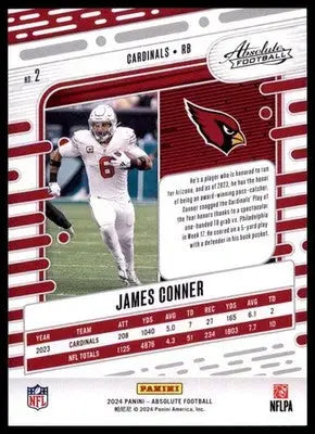 2024 Panini Absolute - Retail James Conner 2 Arizona Cardinals - Football Card Single