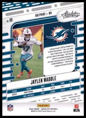 2024 Panini Absolute - Retail Jaylen Waddle 68 Miami Dolphins - Football Card Single