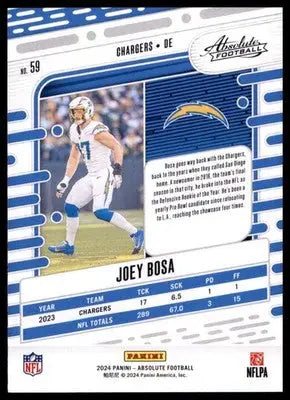 2024 Panini Absolute - Retail Joey Bosa 59 Los Angeles Chargers - Football Card Single