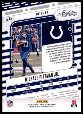 2024 Panini Absolute - Retail Michael Pittman Jr. 45 Indianapolis Colts