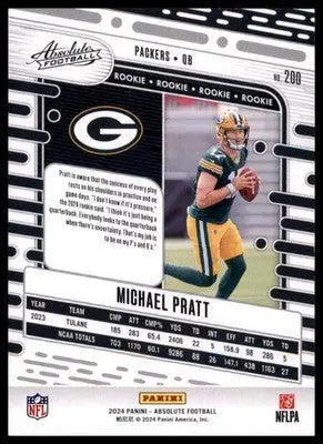 2024 Panini Absolute - Retail Michael Pratt RC 200 Green Bay Packers - Football Card Single