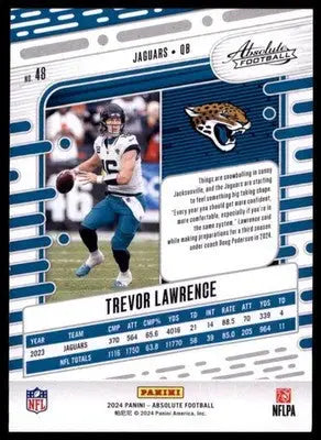 2024 Panini Absolute - Retail Trevor Lawrence 48 Jacksonville Jaguars