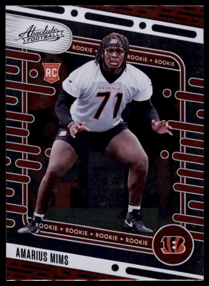 2024 Panini Absolute Rookie Amarius Mims #118 Cincinannti Bengals Football Card - Football Card Single
