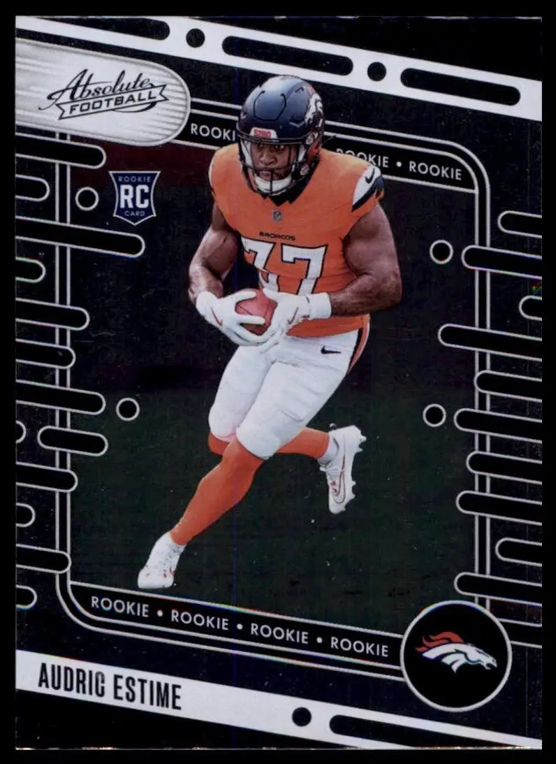 2024 Panini Absolute Rookie Audric Estime #193 Audric Estime Denver Broncos Card - Football Card Single