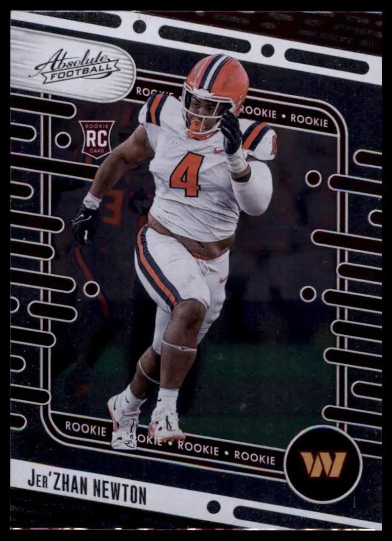 2024 Panini Absolute Rookie Jerzhan Newton #136 Washington Commanders Football - Football Card Single
