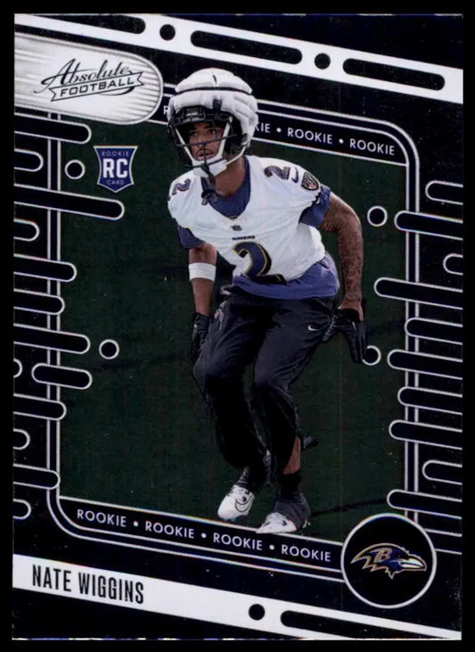 2024 Panini Absolute Rookie Nate Wiggins #130 Baltimore Ravens Football Card NFL - Football Card Single
