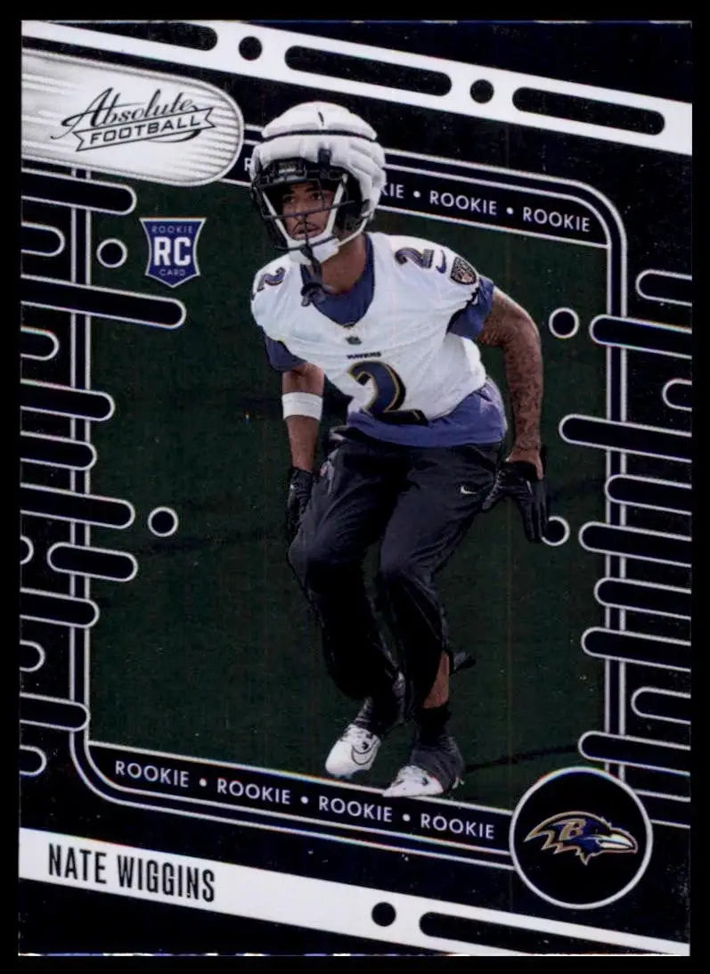 2024 Panini Absolute Rookie Nate Wiggins #130 Baltimore Ravens Football Card NFL - Football Card Single