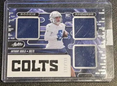 2024 Panini Absolute #RPM-AGD Anthony Gould Rookie Premiere Materials #/399 - Football Card Single