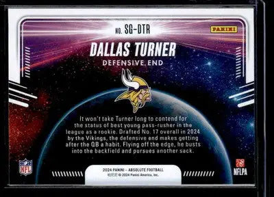 2024 Panini Absolute #SG-DTR Dallas Turner Star Gazing - Football Card Single