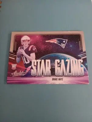 2024 Panini Absolute - Star Gazing Drake Maye #SG-DME (RC). Patriots. NRMT+ - Football Card Single