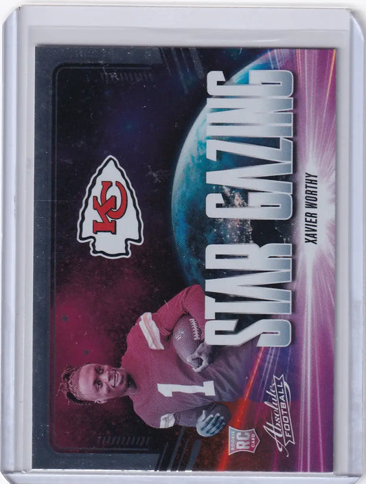 2024 Panini Absolute Star Gazing #SG-XWY Xavier Worthy - Chiefs - Football Card Single