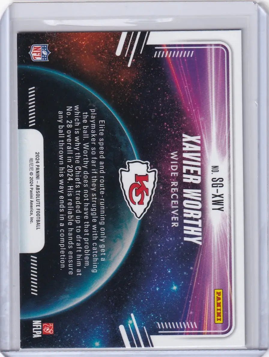2024 Panini Absolute Star Gazing #SG-XWY Xavier Worthy - Chiefs - Football Card Single