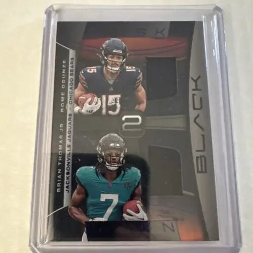2024 Panini Black Rome Odunze/Brian Thomas Jr. trading card in Royal Purple design