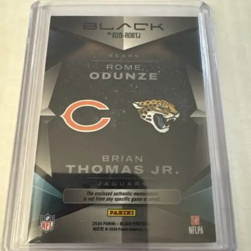 2024 Panini Black Rome Odunze Brian Thomas Jr. Dusk 2 Dawn trading card in Royal Purple