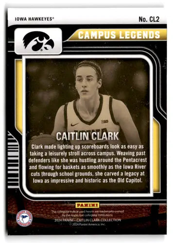 2024 Panini Caitlin Clark NIL College Collection Campus Legends Panini ID:83135 - Basketball Card Single