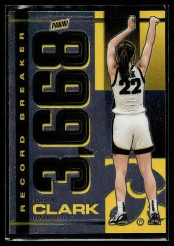 2024 Panini Caitlin Clark NIL College Collection Record Breaker #RB-CC ID:77321 - Basketball Card Single