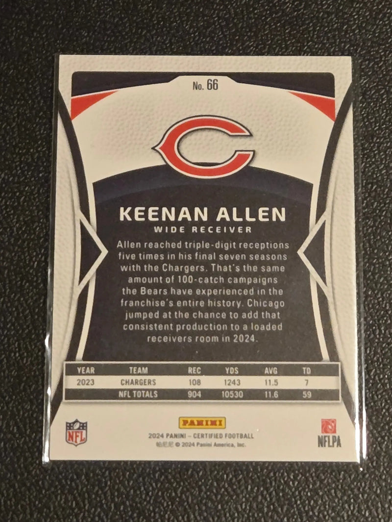 2024 Panini Certified #66 Keenan Allen Mirror Bronze #/275