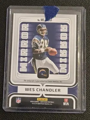 2024 Panini Certified #MS-WCHA Wes Chandler Mirror Signatures Pink #/75 - Football Card Single