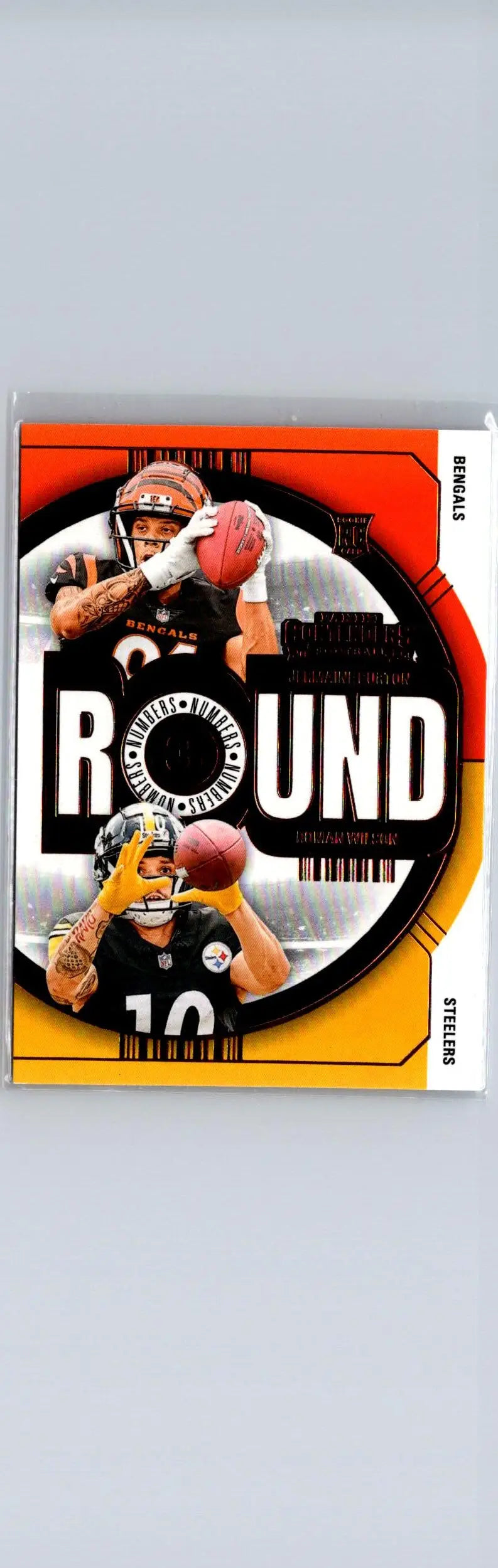 Football trading card featuring Jermaine Burton and Roman Wilson from 2024 Panini Contenders
