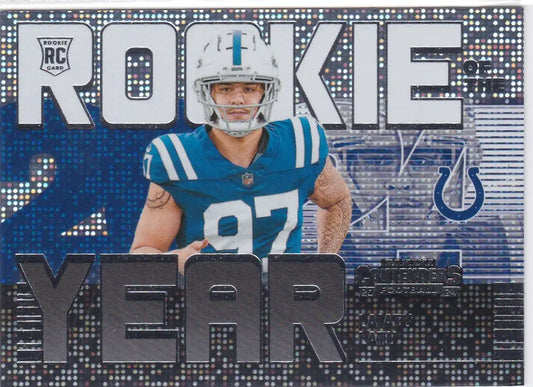 2024 Panini Contenders #16 Laiatu Latu Rookie of the Year Sparkle Colts - Football Card Single