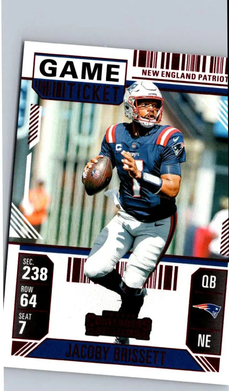 Jacoby Brissett New England Patriots game ticket from 2024 Panini Contenders #67