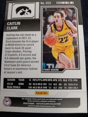 2024 Panini Contenders - Caitlin Clark Collection. #CC2. Iowa. RC. NRMT+ - Basketball Card Single