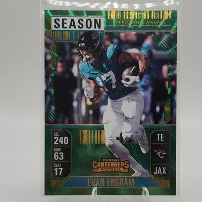 2024 Panini Contenders Evan Engram Season Ticket Green Holo - Football Card Single