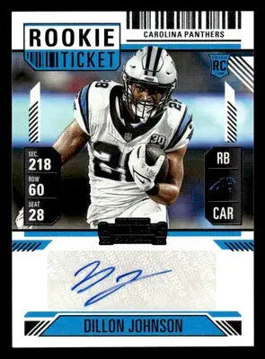 2024 Panini Contenders Football #151 Dillon Johnson Rookie Ticket Signatures - Football Card Single