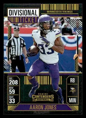 2024 Panini Contenders Football #64 Aaron Jones Divisional Ticket #/149 Vikings - Football Card Single
