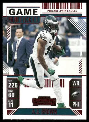 2024 Panini Contenders Football A.J. Brown #81 Red Football - Football Card Single
