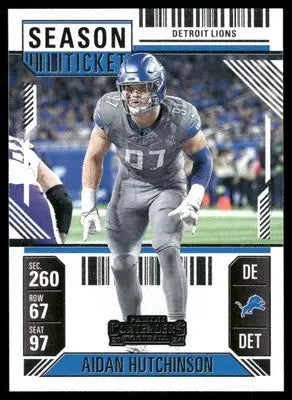 2024 Panini Contenders Football Aidan Hutchinson #34 Football - Football Card Single