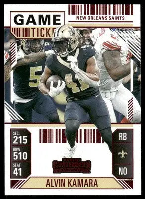 2024 Panini Contenders Football Alvin Kamara #71 Red Football - Football Card Single