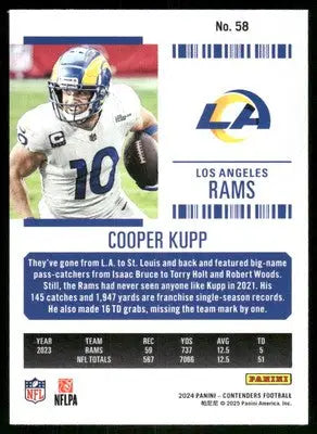 2024 Panini Contenders Football Cooper Kupp #58 Football - Football Card Single