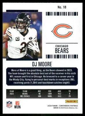 2024 Panini Contenders Football DJ Moore #18 Football - Football Card Single