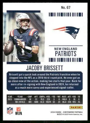2024 Panini Contenders Football Jacoby Brissett #67 Football - Football Card Single