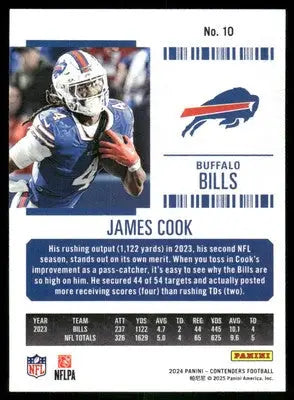 2024 Panini Contenders Football James Cook #10 Football - Football Card Single